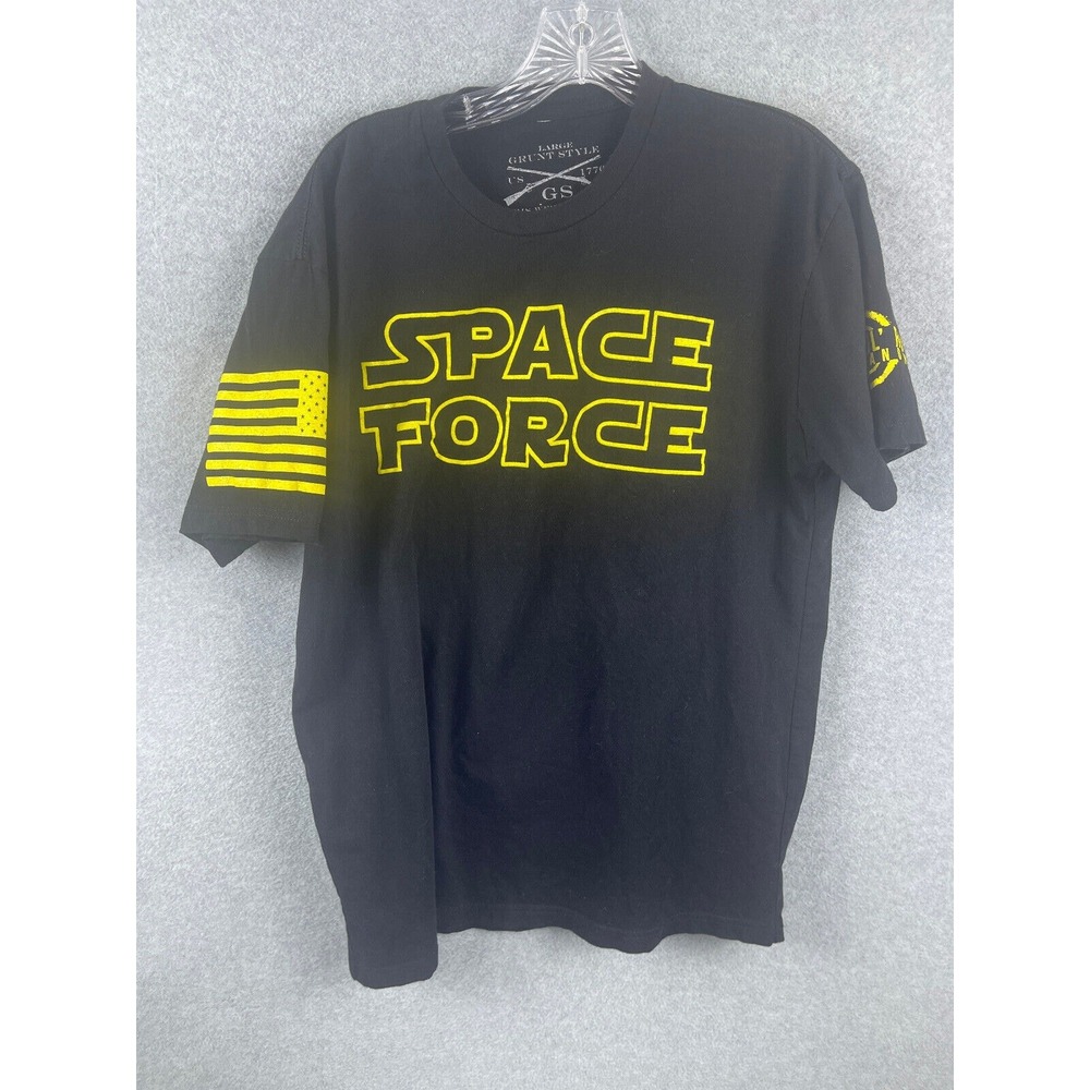 Grunt Style Space Lil Red Danger Shirt Size L Black Short Sleeve Tee Patriotic